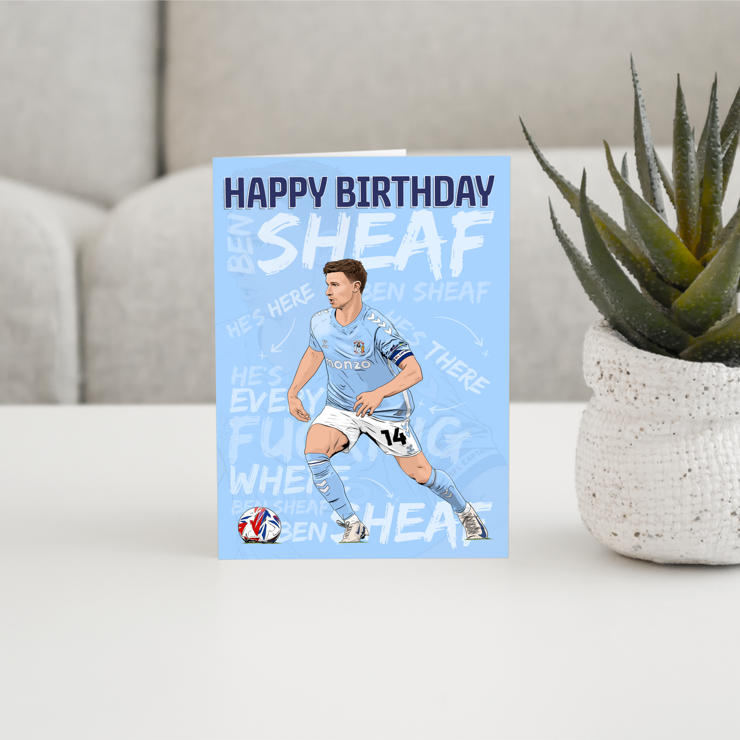 Ben Sheaf - birthday card (A5)
