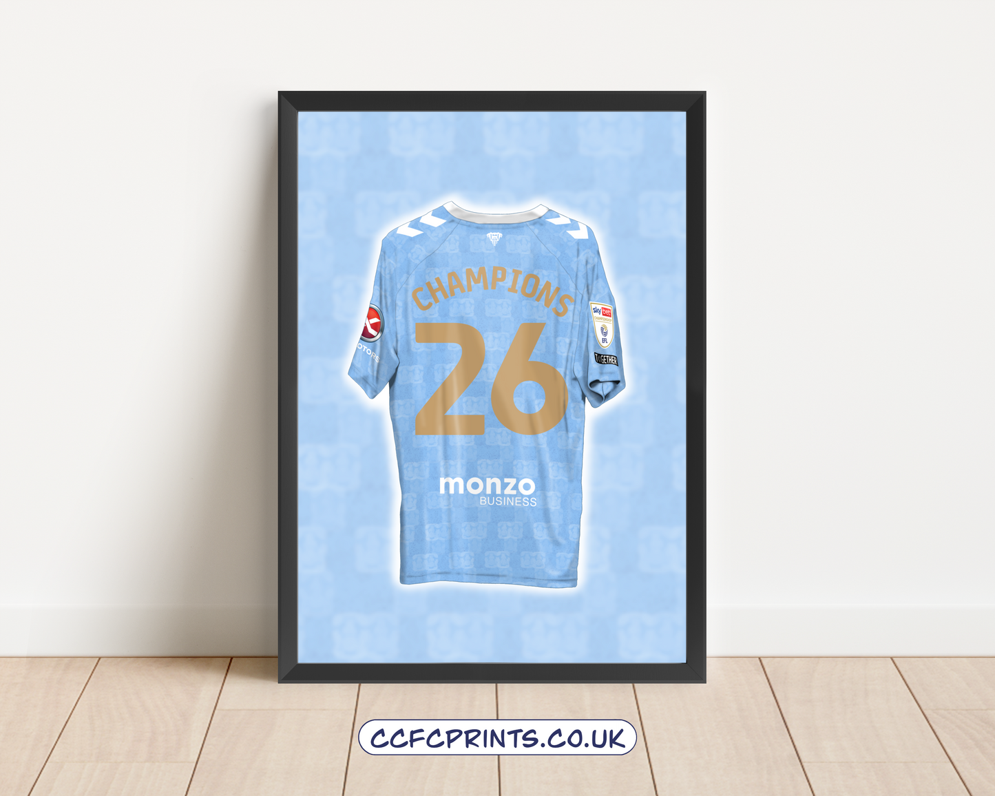 Coventry City 25-26 CHAMPIONS shirt posters