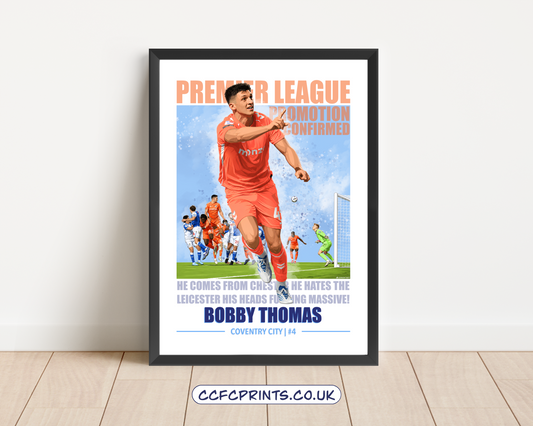Bobby Thomas Promotion Header Coventry City 25-26 poster