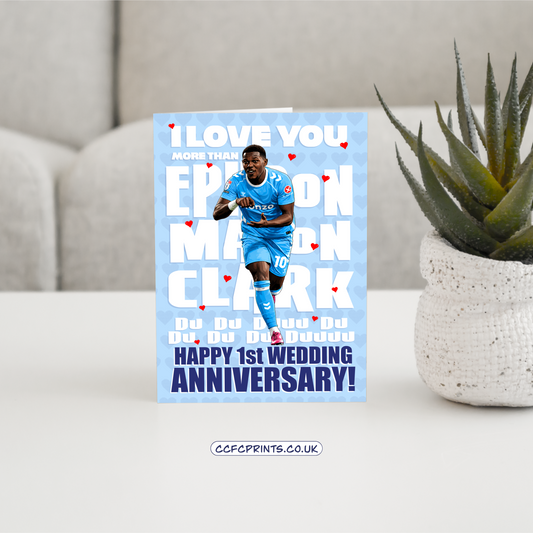 1st Wedding Anniversary card (A5)