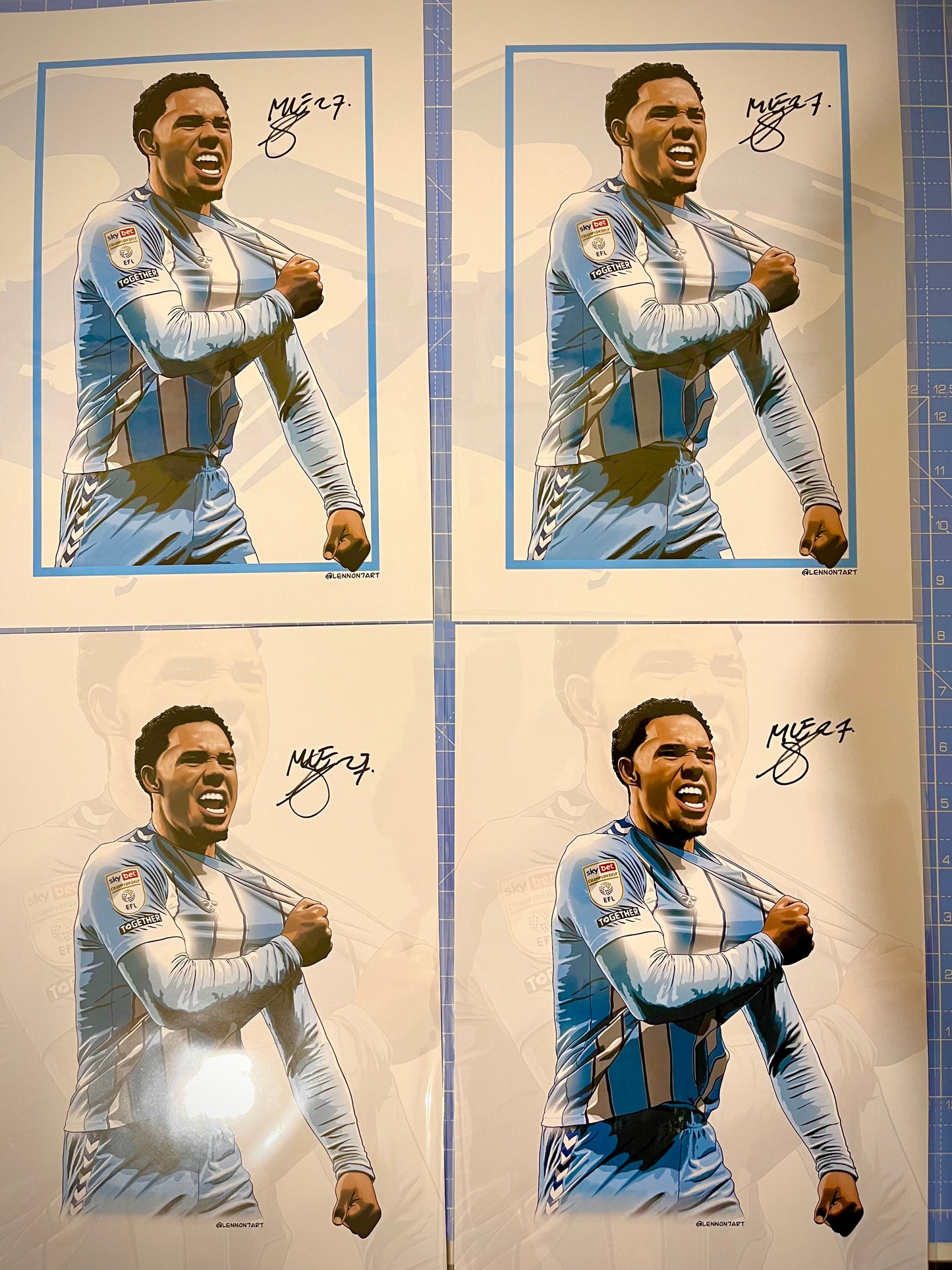 SIGNED Milan Van Ewijk prints (sky blue box)