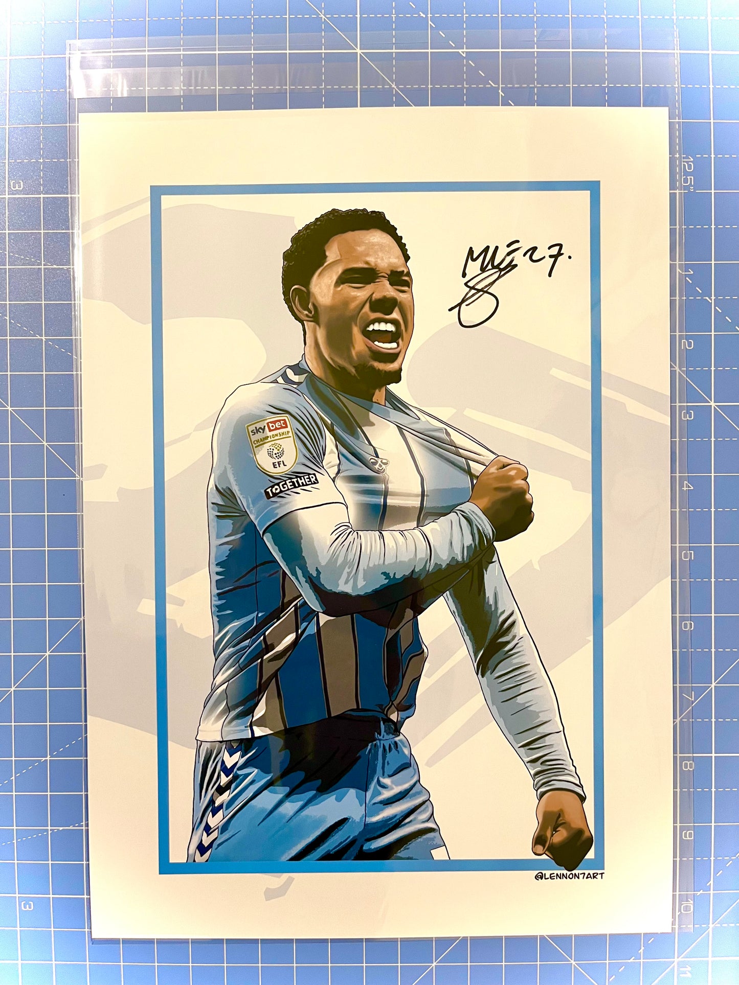 SIGNED Milan Van Ewijk prints (sky blue box)