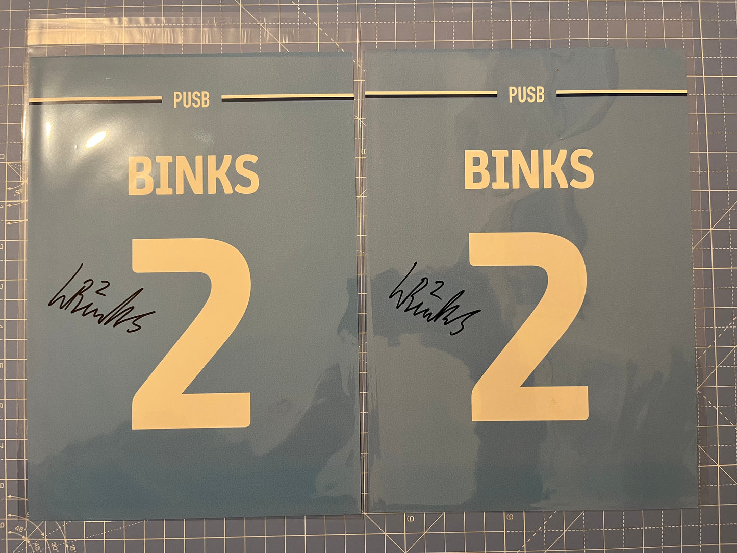 SIGNED Luis Binks prints (shirt name & number)