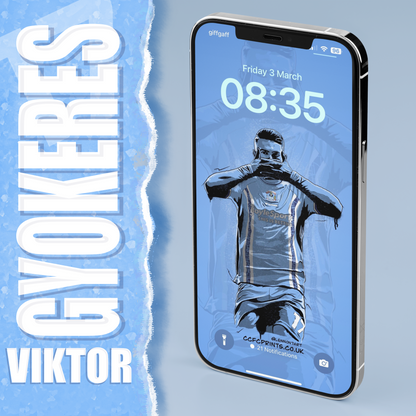 Viktor Gyokeres celebration - smartphone wallpapers