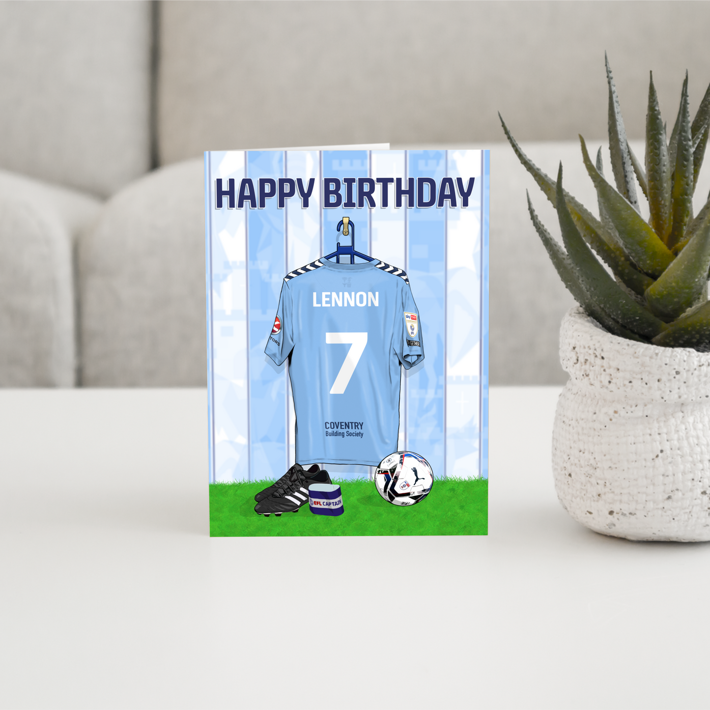 Personalised shirt - birthday card (A5)