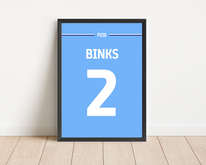 Personalised CCFC shirt print - add any name & number