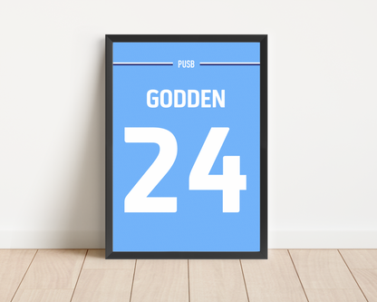 Personalised CCFC shirt print - add any name & number