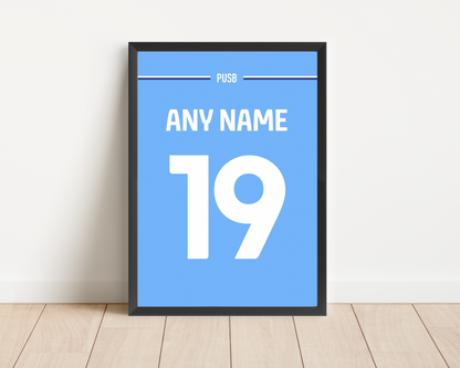 Personalised CCFC shirt print - add any name & number