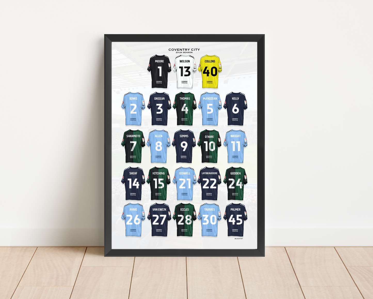 23-24 Squad Numbers print