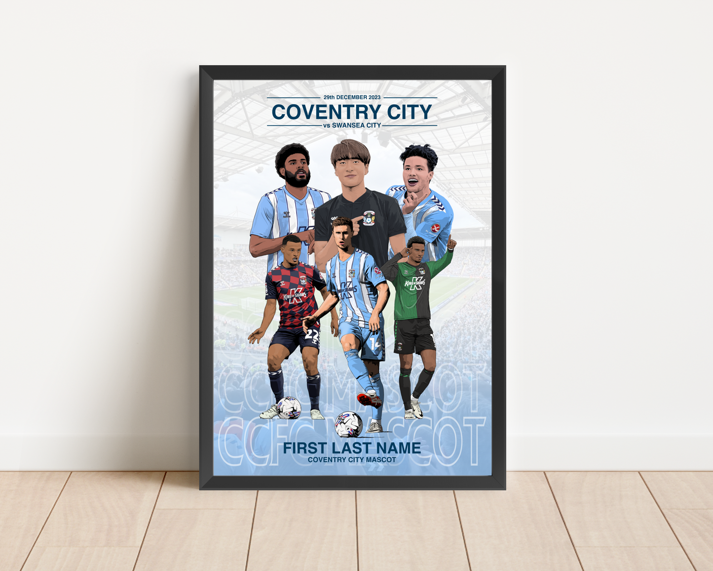 Personalised CCFC Mascot Team Print 23-24