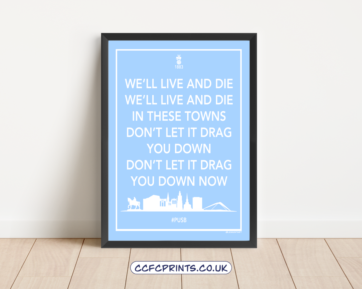 We’ll Live and Die In These Towns - fan chart word art