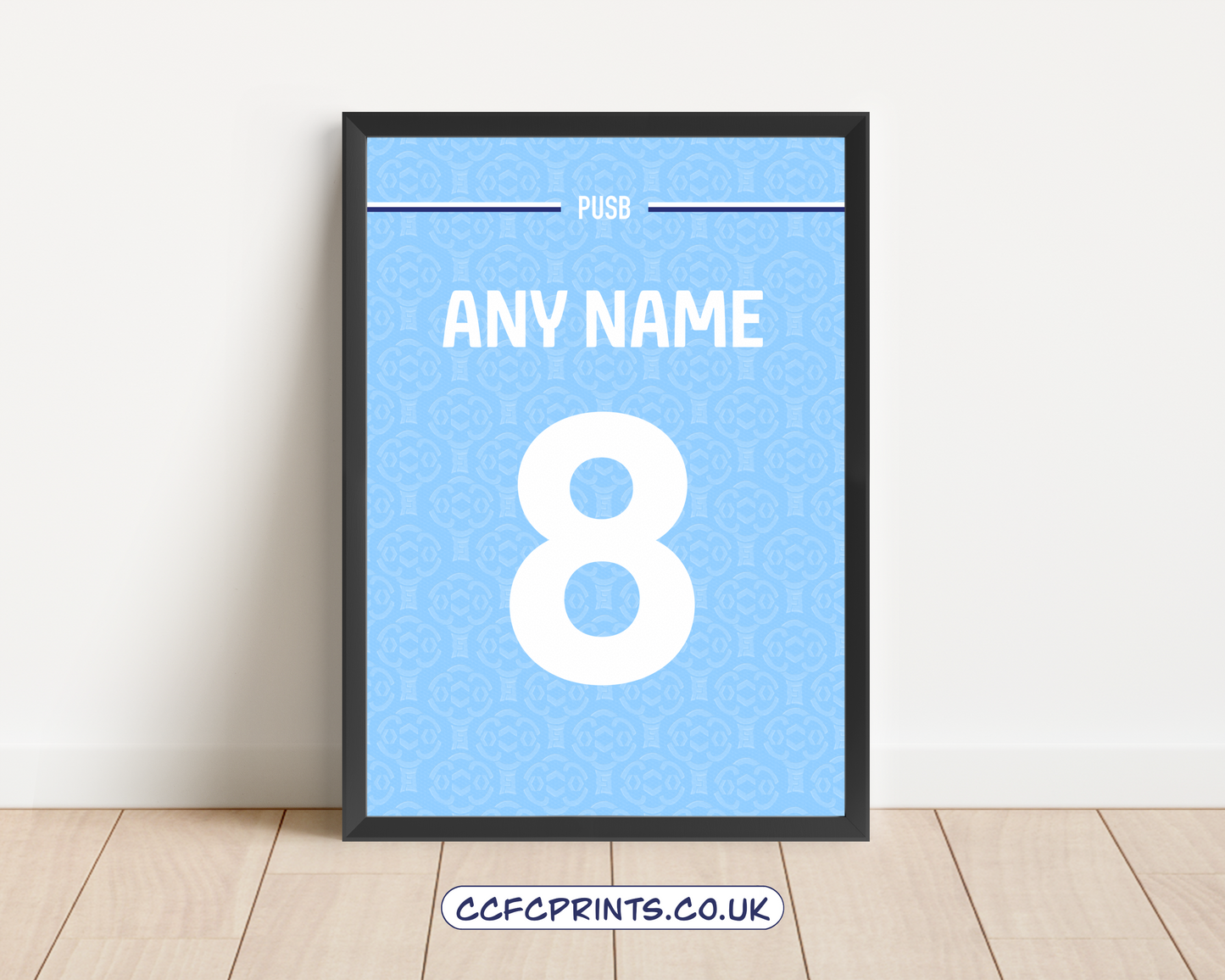 Personalised 24-25 full frame shirt print - add any name & number