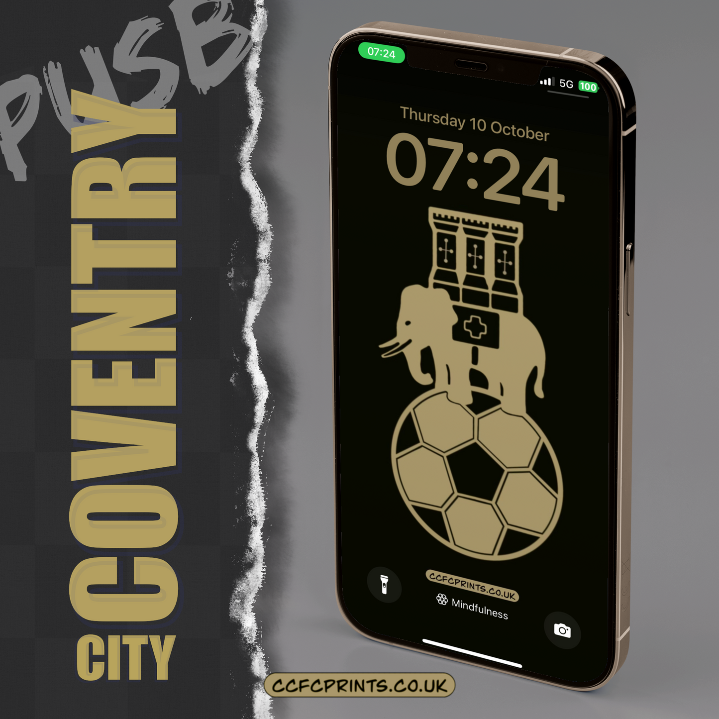 Coventry City - 24-25 third kit badge smartphone wallpaper