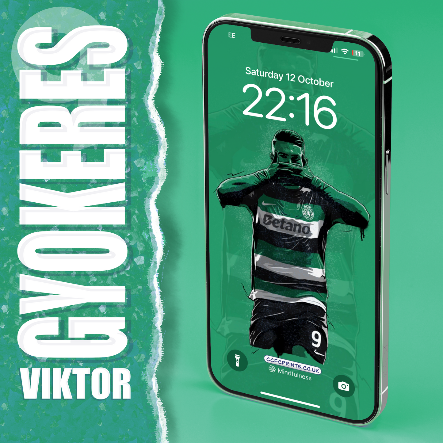 Viktor Gyökeres - Sporting CP smartphone wallpaper