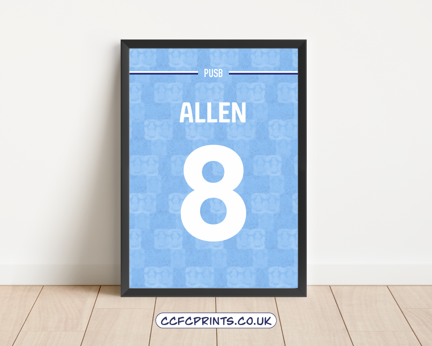 Personalised 25-26 full frame shirt print - add any name & number