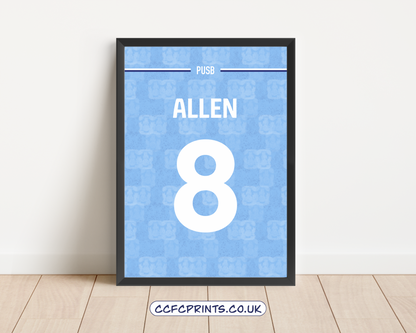 Personalised 25-26 full frame shirt print - add any name & number