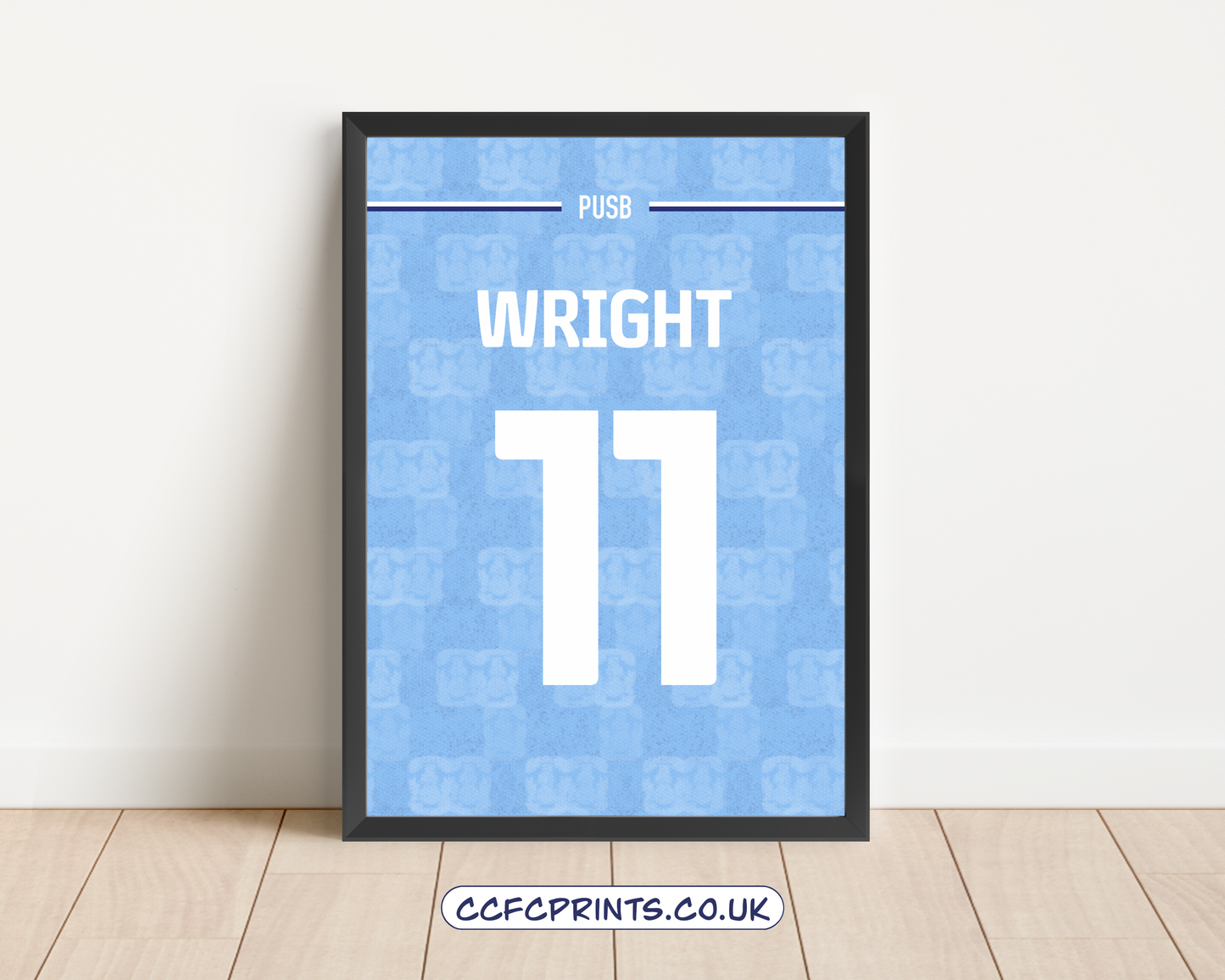 Personalised 25-26 full frame shirt print - add any name & number