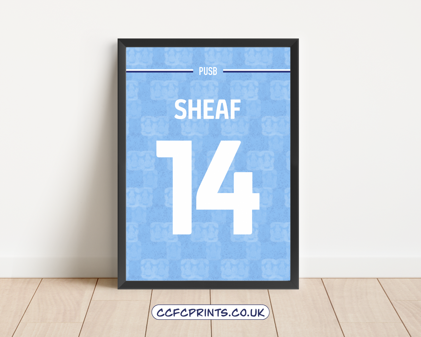 Personalised 25-26 full frame shirt print - add any name & number