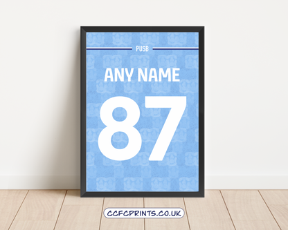 Personalised 25-26 full frame shirt print - add any name & number