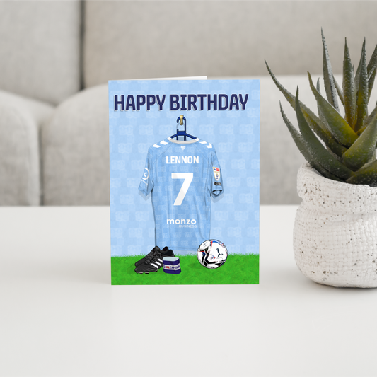 Personalised 25-26 shirt - birthday card (A5)