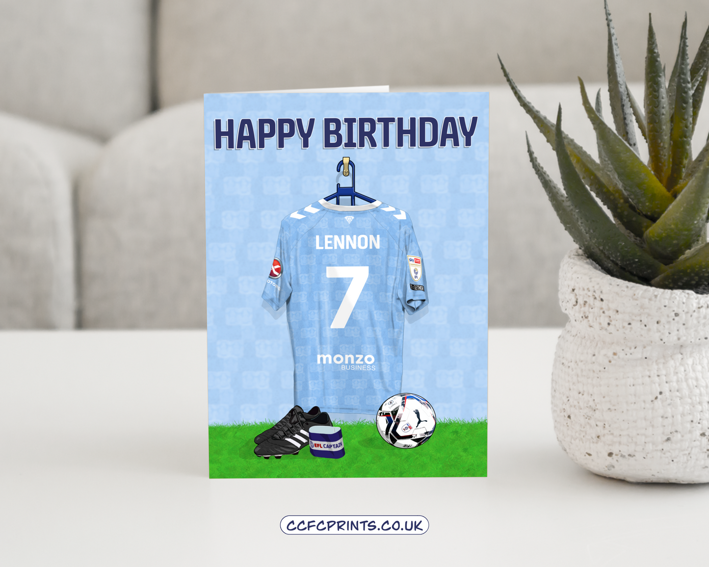 Personalised 25-26 shirt - birthday card (A5)