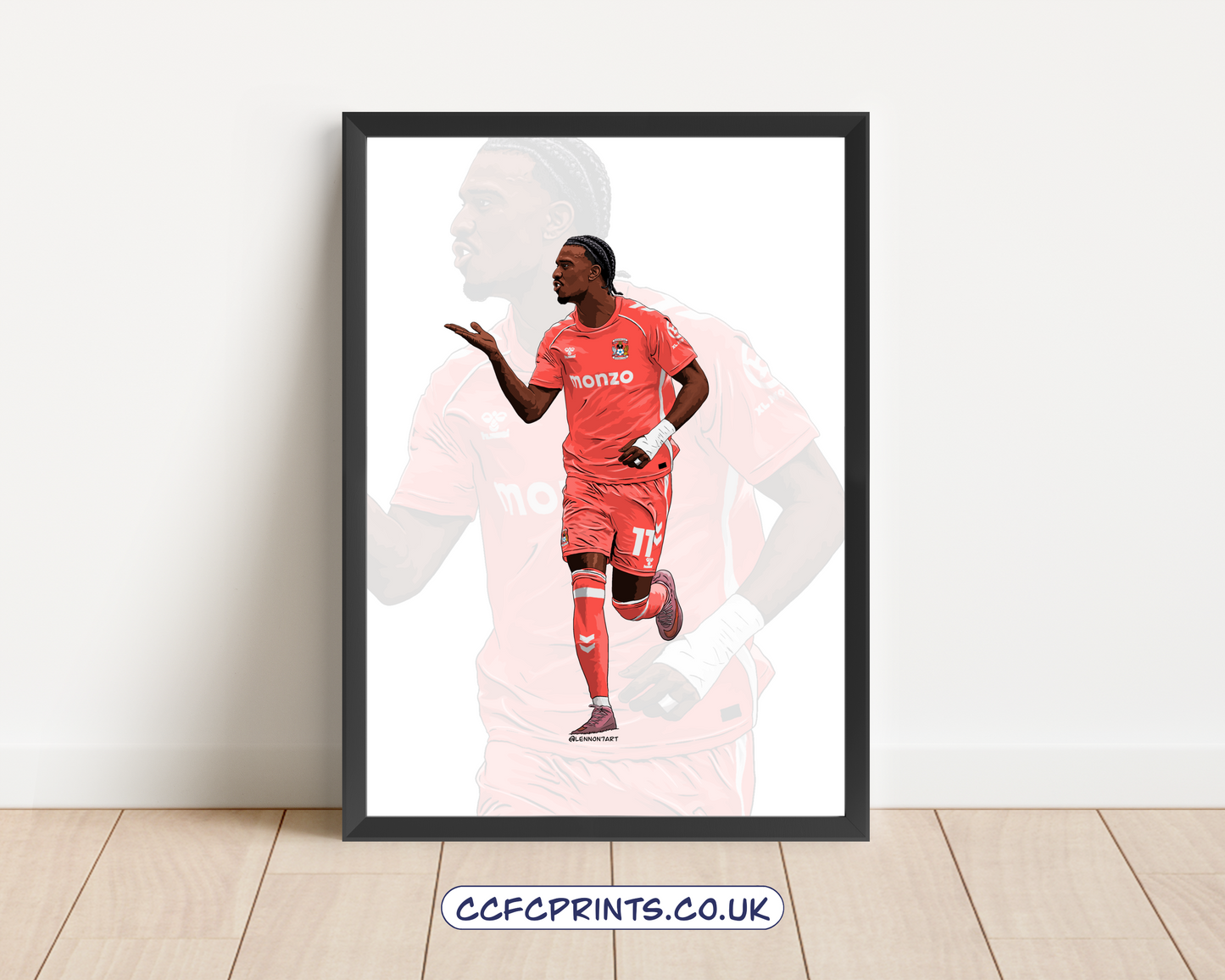 Haji Wright 25-26 (away kit) print