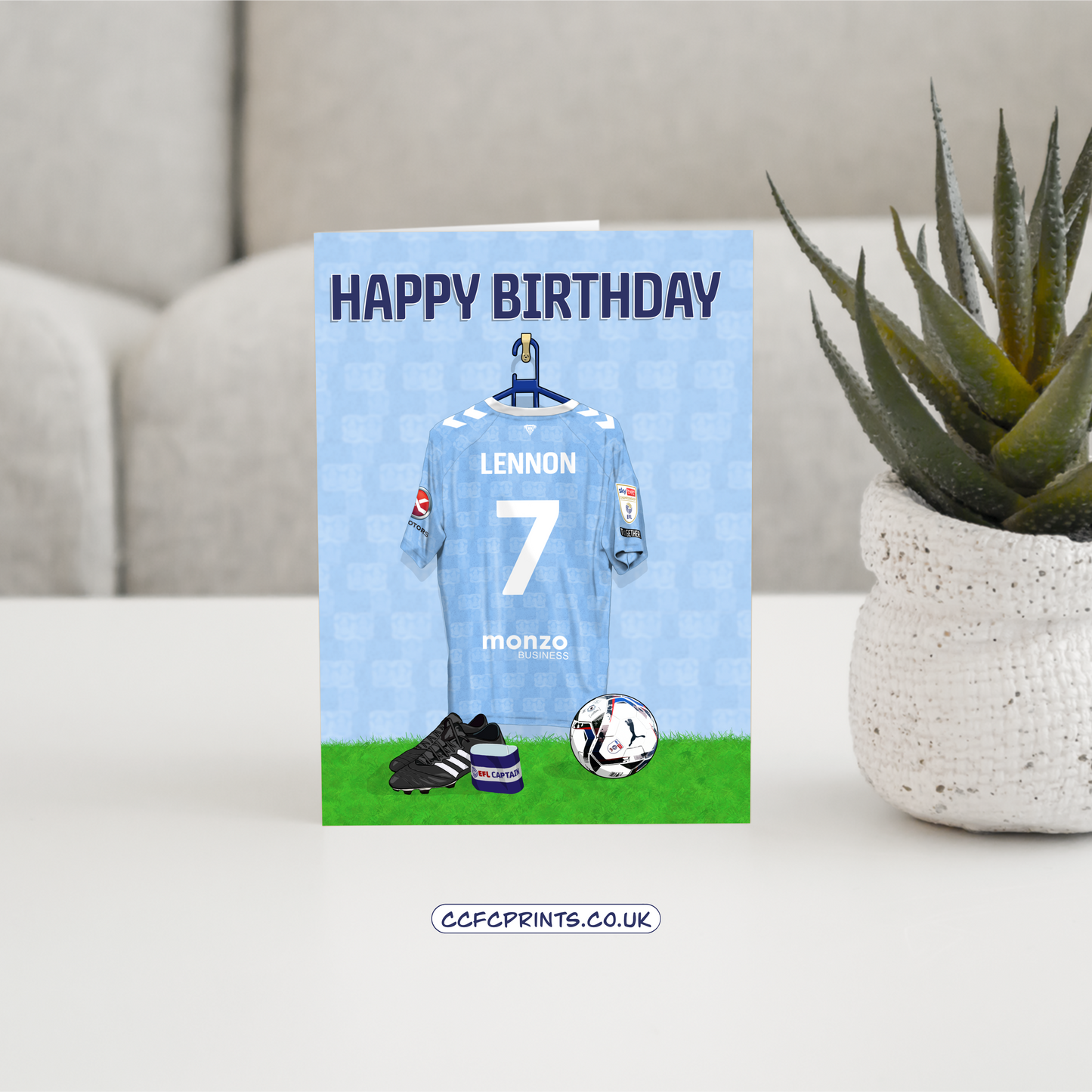 Personalised 25-26 shirt - birthday card (A5)