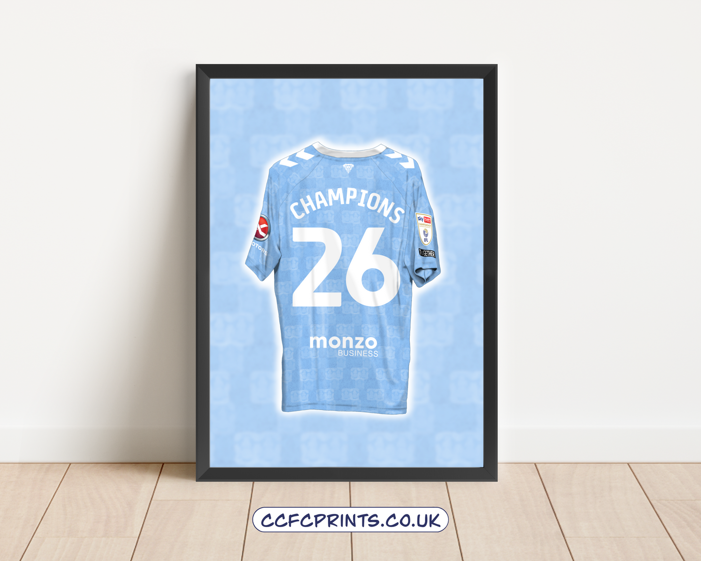 Coventry City 25-26 CHAMPIONS shirt posters