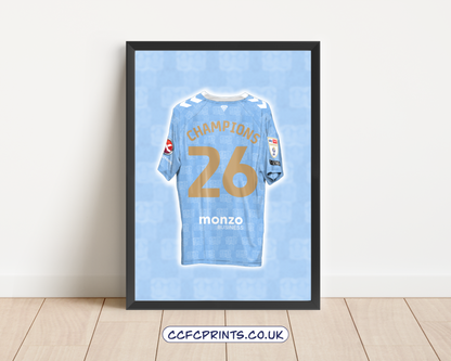 Coventry City 25-26 CHAMPIONS shirt posters