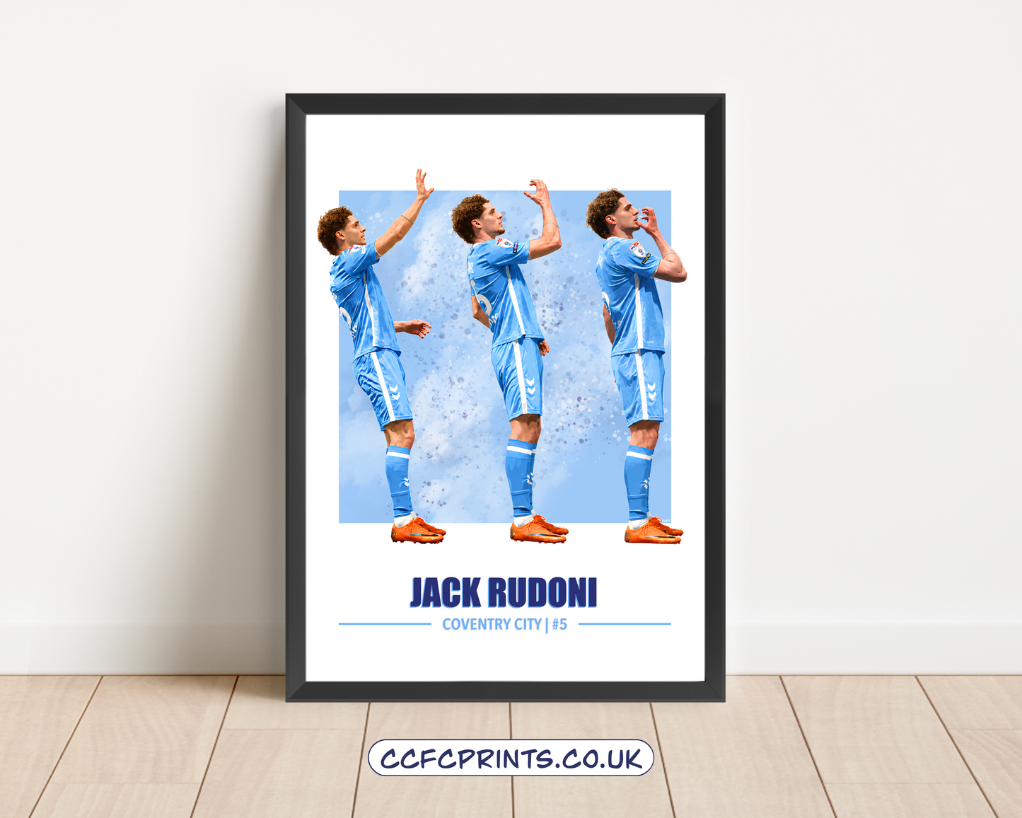 Jack Rudoni celebration Coventry City 25-26 poster