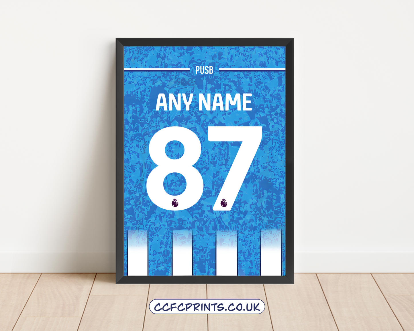 Personalised 26/27 full frame shirt print - add any name & number