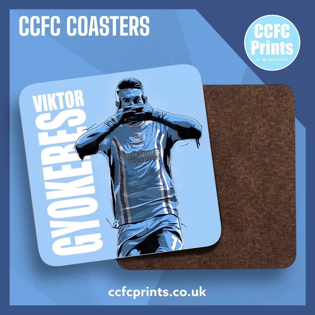 Sky Blues Hardboard Coasters (4x pack)