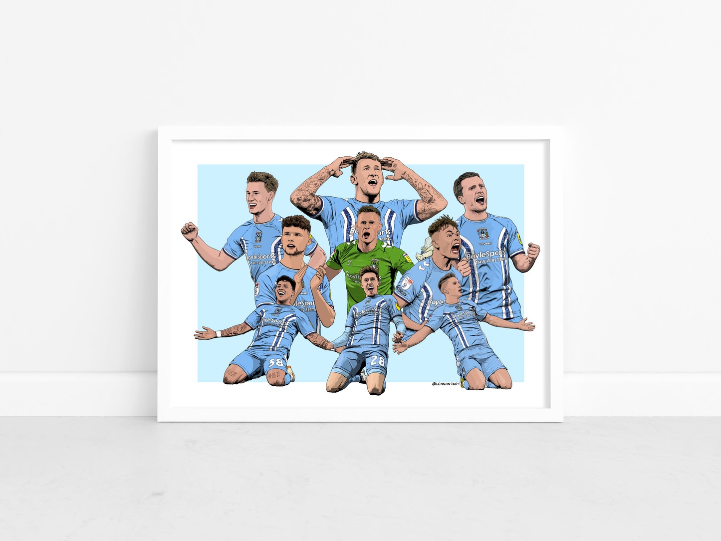 Coventry City 2022-23 team celebration print