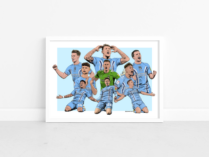 Coventry City 2022-23 team celebration print