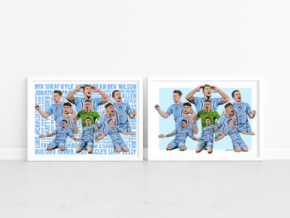 Coventry City 2022-23 team celebration print