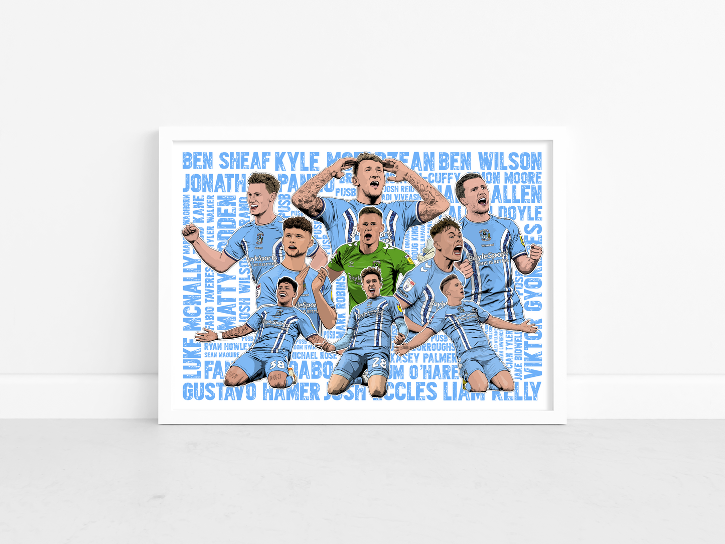 Coventry City 2022-23 team celebration print