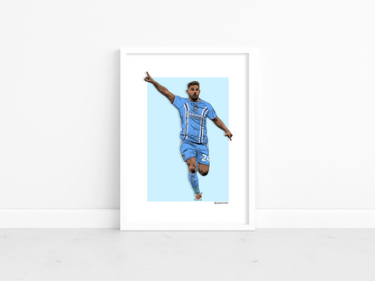 Matty Godden - Sky Blues stars 22-23 print