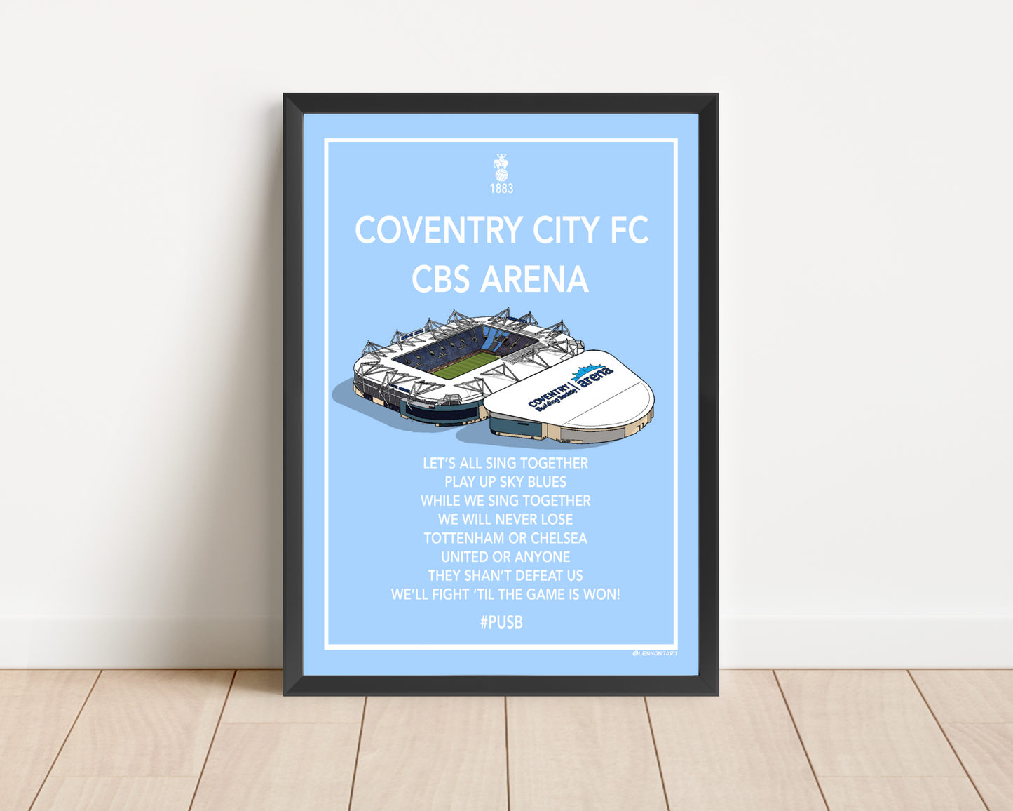CBS Arena personalised poster