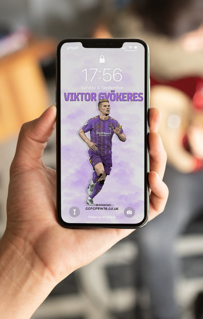 Viktor Gyokeres - smartphone wallpapers (away kit)