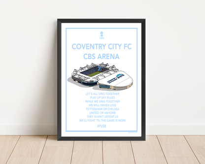 CBS Arena personalised poster