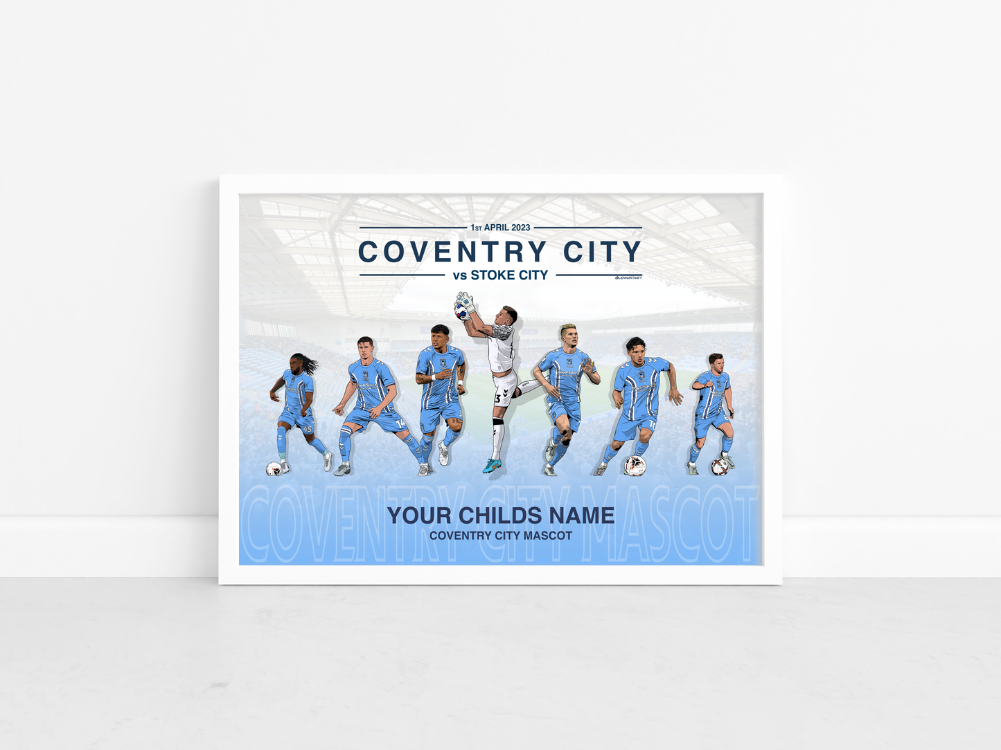 Personalised Mascot Team Print 22-23 – Lennon7art