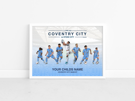 Personalised CCFC Mascot Team Print 22-23