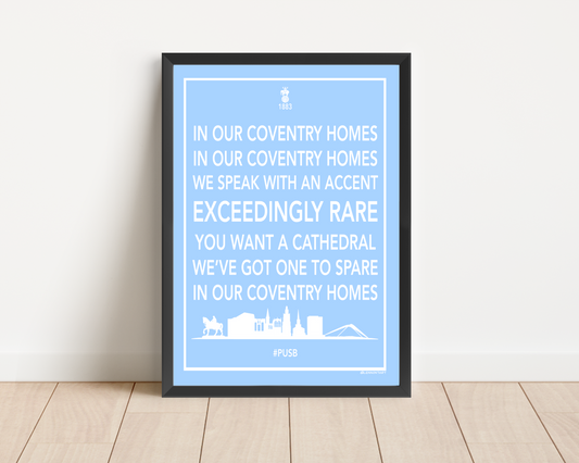 In Our Coventry Homes - fan chart word art