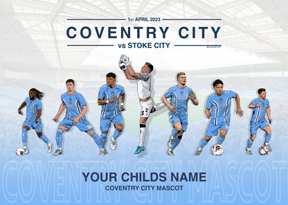 Personalised CCFC Mascot Team Print 22-23