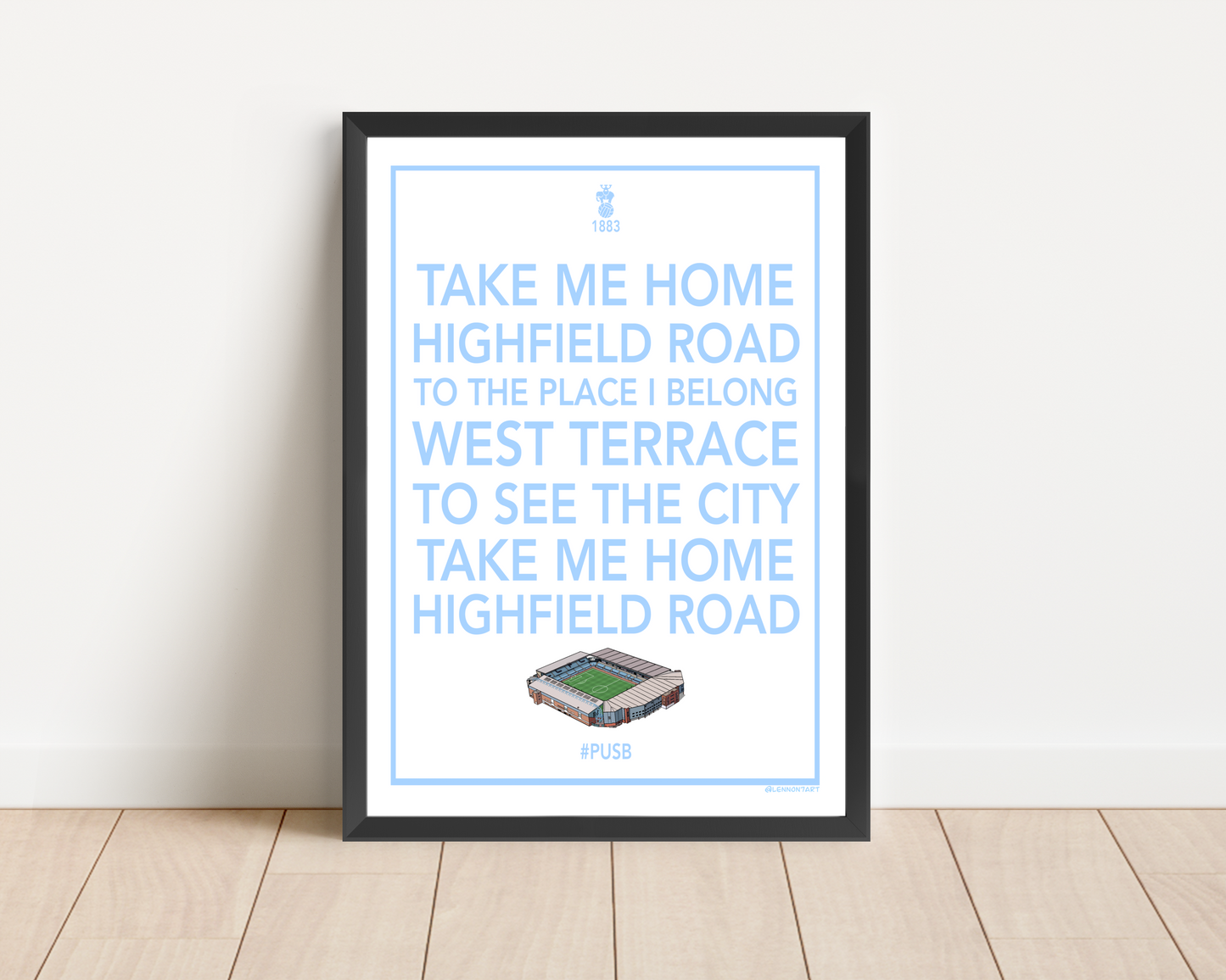 Take me home, Highfield Road - fan chant word art