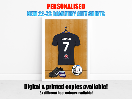 Personalised CCFC 22-23 third kit shirt - add any name & number