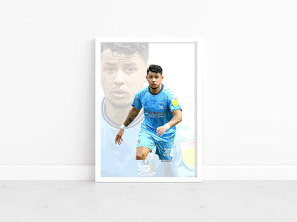 Gustavo Hamer - Sky Blues stars 21-22 print