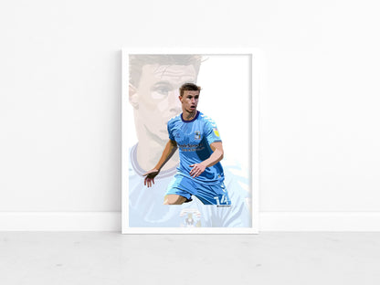 Ben Sheaf - Sky Blues stars 21-22 print