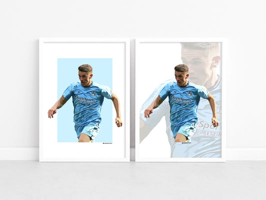 Viktor Gyokeres - Sky Blues stars 21-22 - A3 A4 print