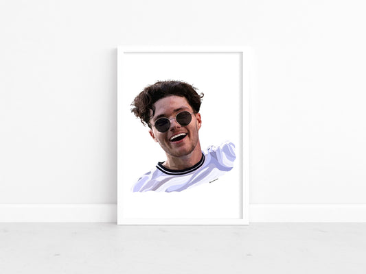 Callum O’Hare in Lennon Glasses (portrait) print